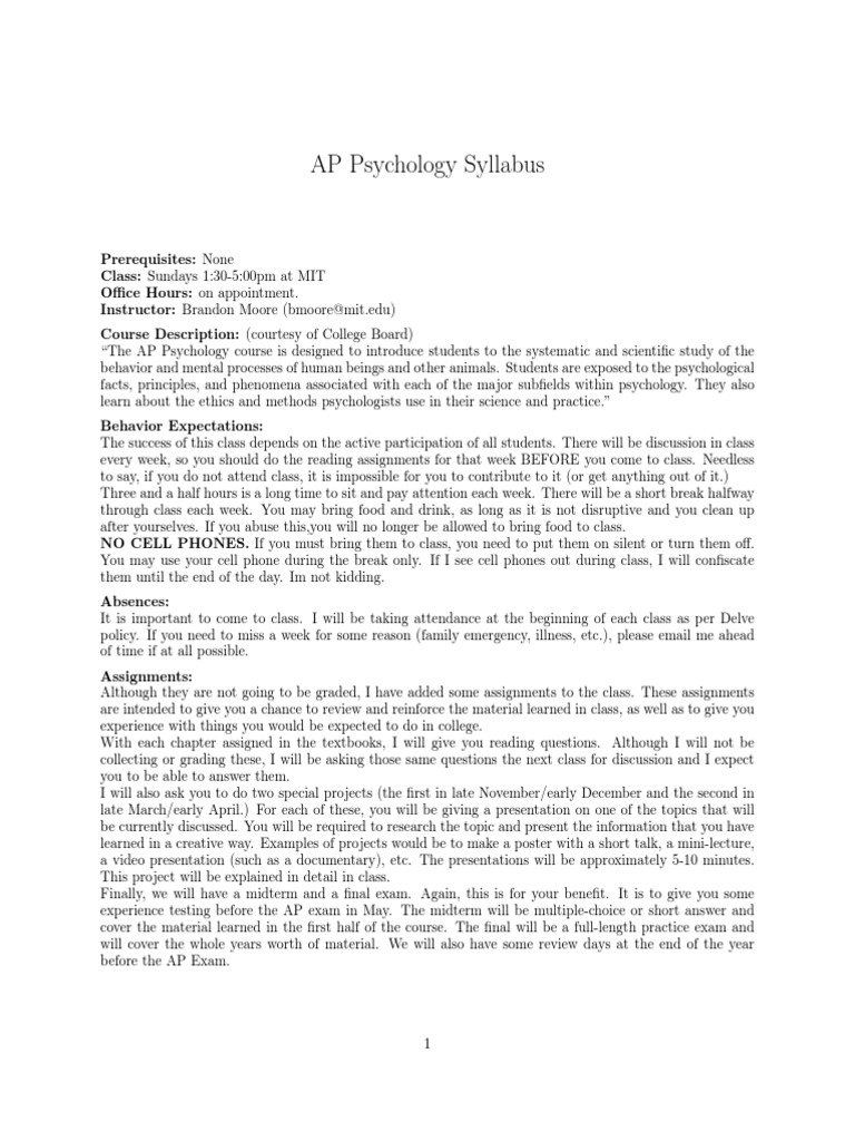 Syllabus PDF Multiple Choice Test (Assessment)