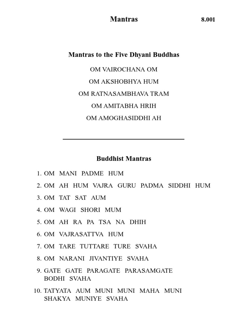 Mantras Pdf Mantra Spirituality