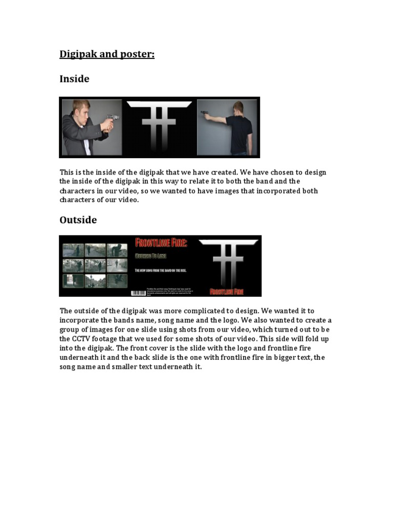 Digipak and Poster | PDF | Games & Activities | Art