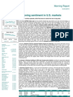 Improving Sentiment in U.S. Markets: Morning Report