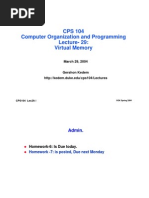 CPS 104 Computer Organization and Programming Lecture-29: Virtual Memory