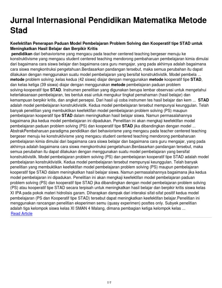 Download Contoh Jurnal Internasional Pendidikan Matematika PNG
