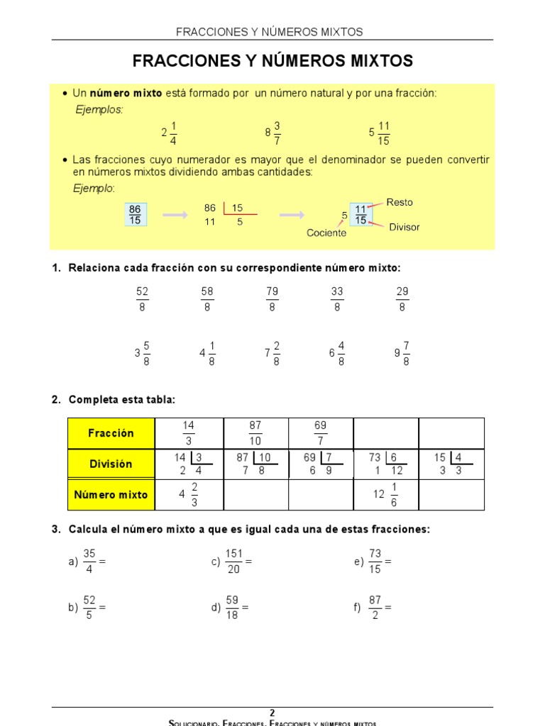 Fracciones y Números Mixtos | PDF | Informática | Tecnología, image size:768x1024