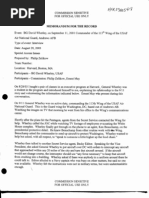 9/11 Commission Notes On Interview of Andrews AFB General