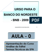 BANCO DO NORDESTE - BNB - CONCURSO 2010 - APOSTILA CONHECIMENTOS BANCÁRIOS