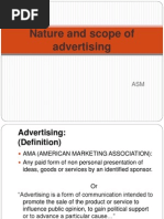 Nature and Scope of Advertisiing Research