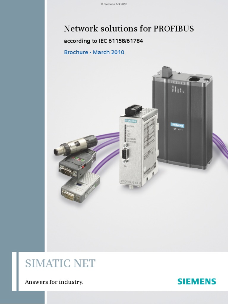 Network Solutions For PROFIBUS | PDF | Cable | Electrical Connector
