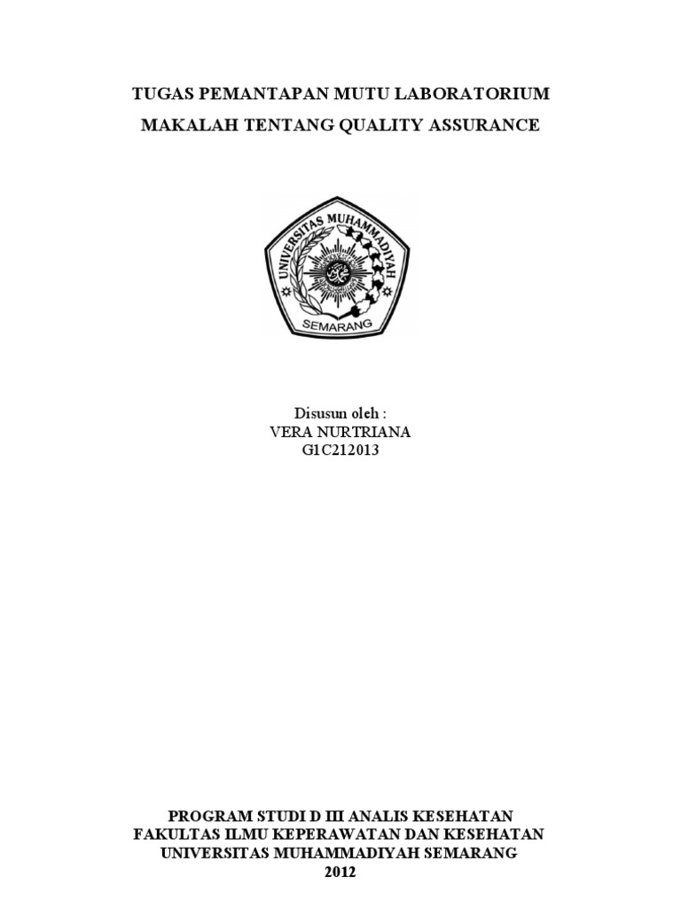 Tugas Pemantapan Mutu Laboratorium