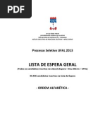Lista de Espera - Geral
