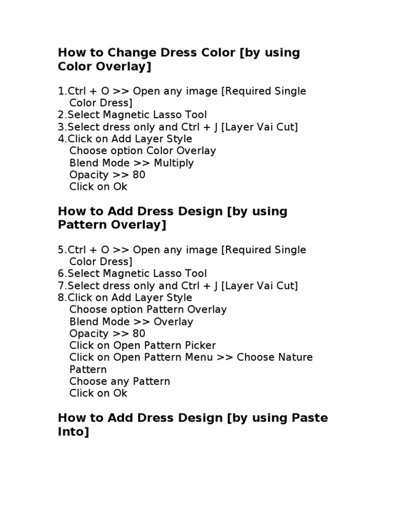002 - Change Dress Color | PDF | Computers
