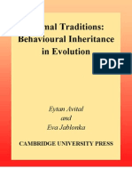 Eytan Avital, Eva Jablonka Animal Traditions Behavioural Inheritance in Evolution 2000