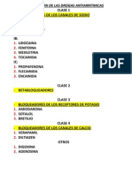 Clasificacion de Las Drogas Antiarritmicas