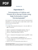 Experiment 7 - Determination of Caffeine and Vitamin B6 in Energy Drinks Using HPLC