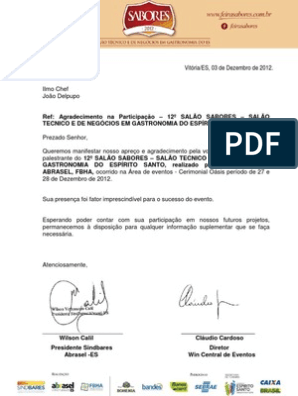 Exemplo De Carta De Elogio Profissional - Vários Exemplos