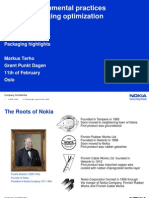 Nokia Packaging Optimal Ization Experiences 1