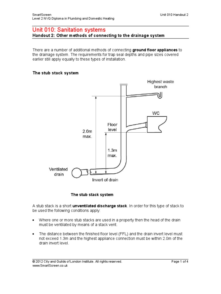 Stub Stack Drainage System Overview | PDF