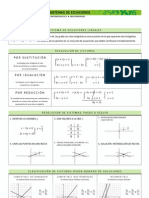 Sistemas de Ecuaciaciones Lineales. Resumen