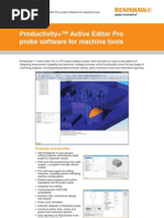 Productivity Active Editor Pro Probing Software for Machine Tools Data Sheet