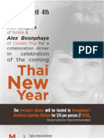 Thai New Year Celebration Dinner