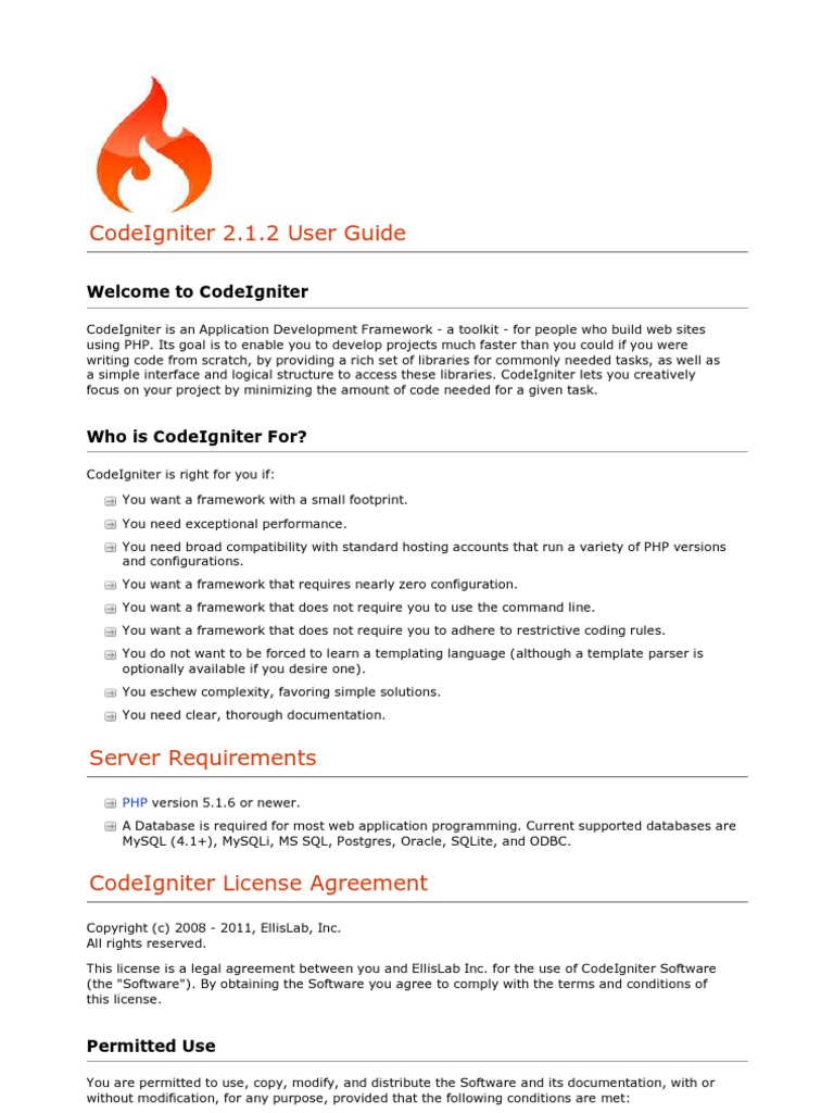 Codeigniter 2 1 2 User Guide Html Element Php