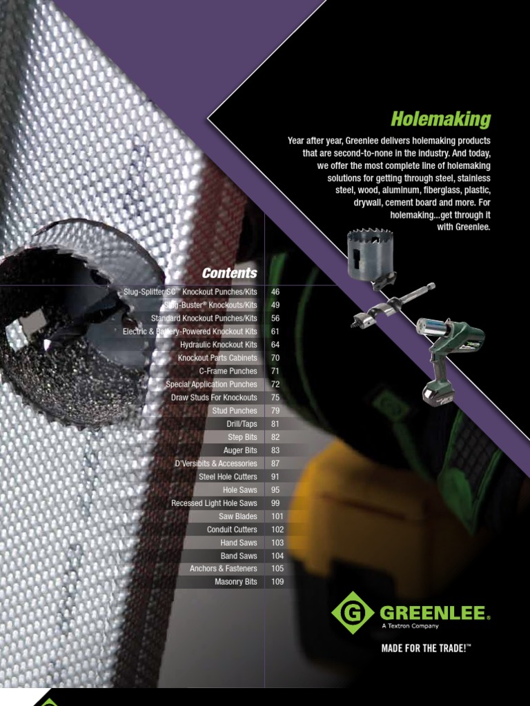 Greenlee Catalogo | PDF | Technology & Engineering