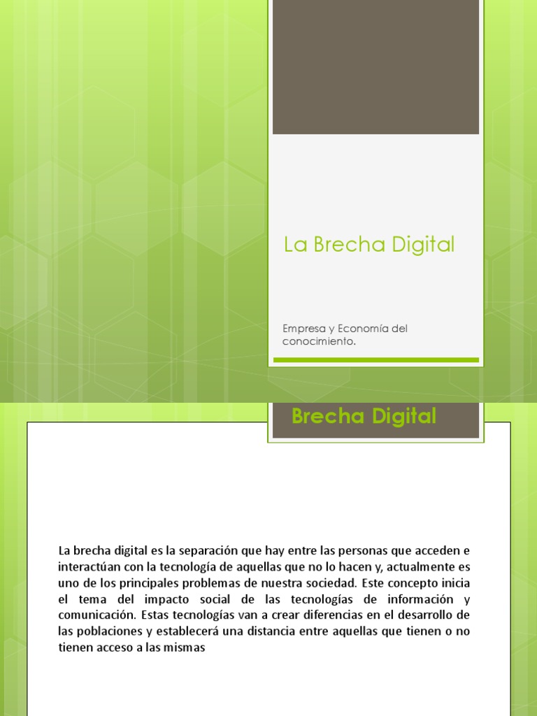 La Brecha Digital | PDF | Tecnología de información y comunicaciones ...