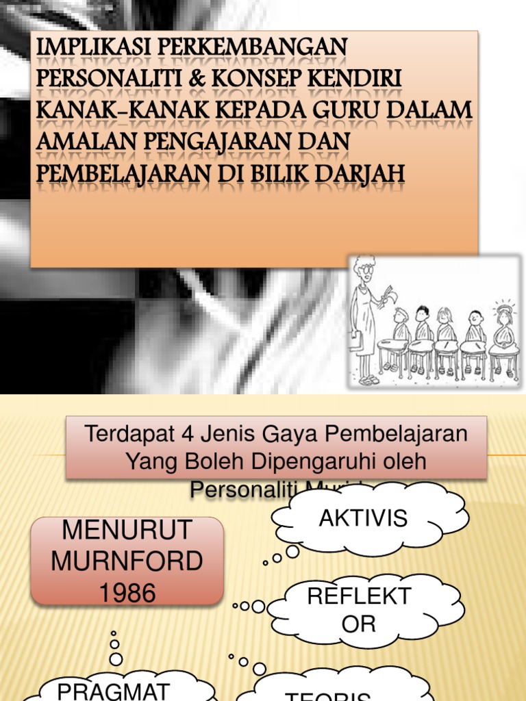Implikasi Perkembangan Personaliti Konsep Kendiri Kanak Kanak Kepada Pdf