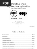 Dimple & Wave Key Duplicating Machine BW 339C Instructions