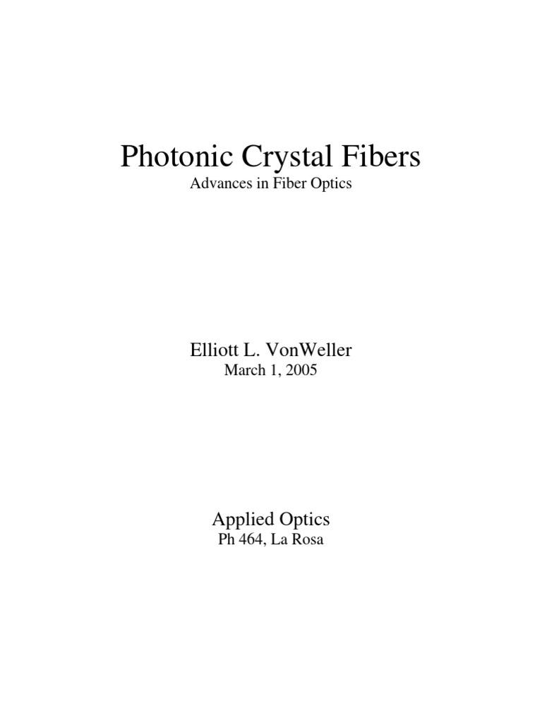 2005 VonWeller Photonic Crystal-Fibers Report | PDF | Optical Fiber ...