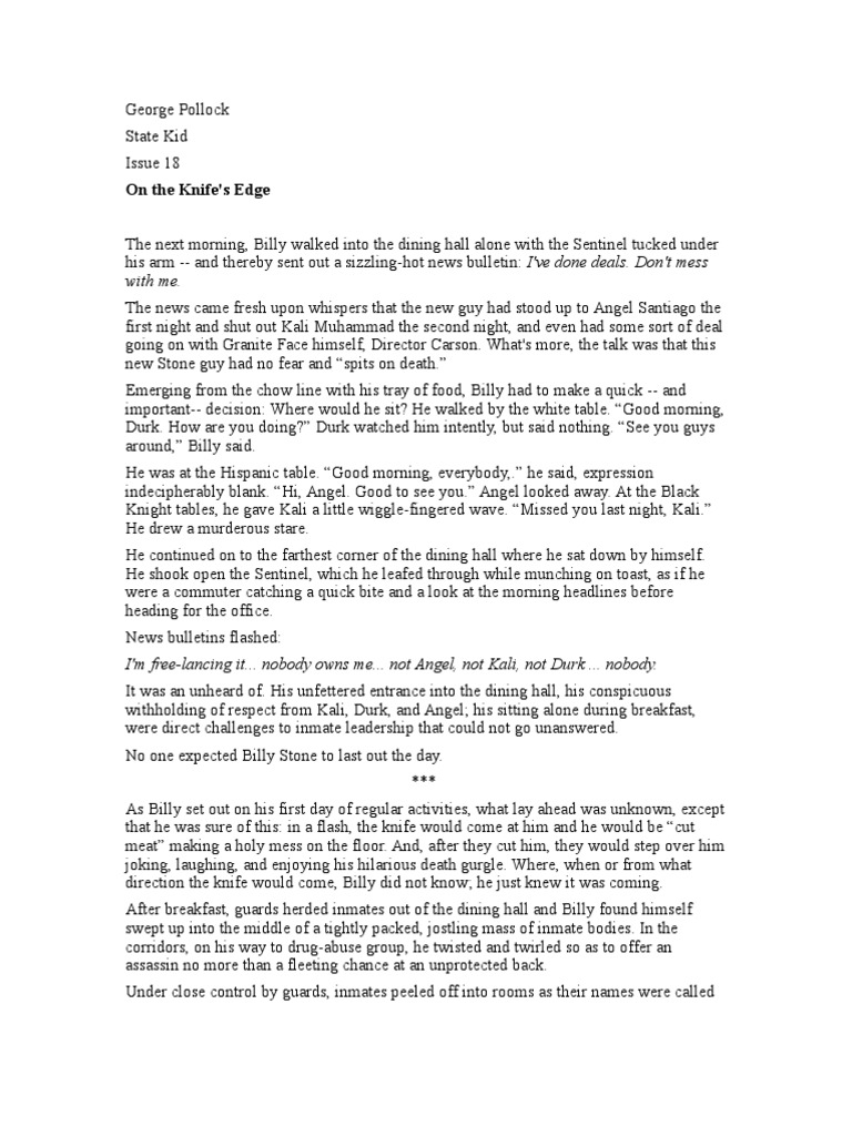 On The Knife's Edge PDF