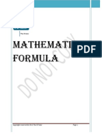 Mathematics Formula