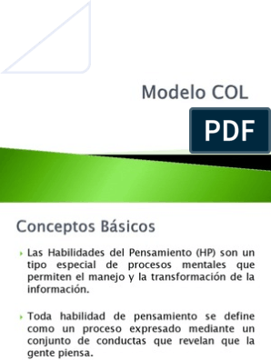Modelo COL PDF | PDF | Comprensión | Comportamiento