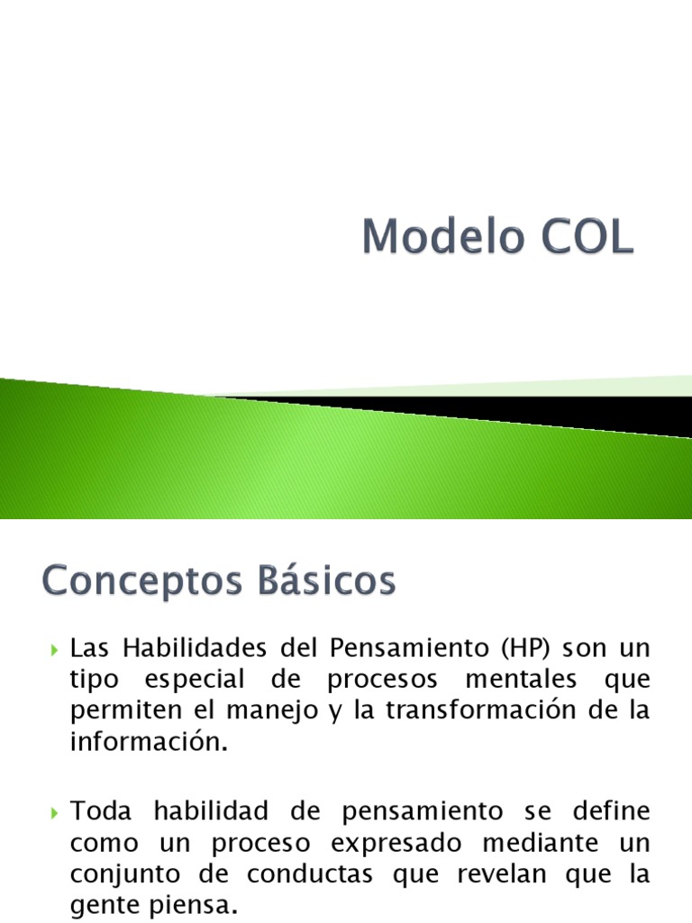 Modelo COL PDF | PDF | Comprensión | Comportamiento