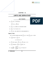 Class 11 Maths Important Questions Limits and Derivatives 