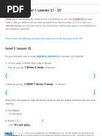 Download TTMIK Workbook Level 1 Lesson 21 25 by TalkToMeInKorean SN130109319 doc pdf