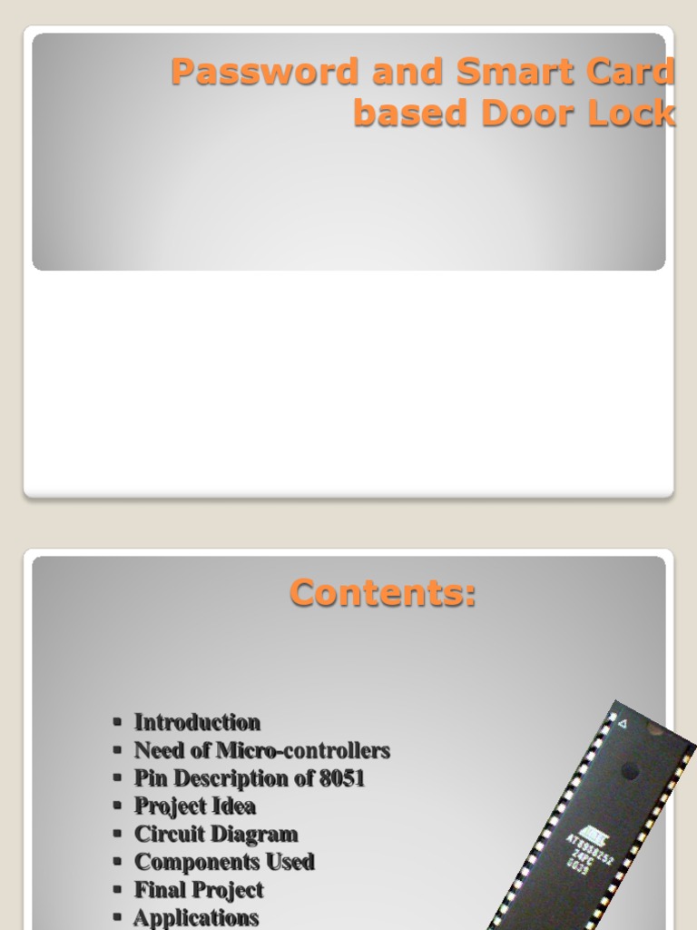 Password and Smart Card Based Door Lock | PDF | Electronic Circuits | Diode