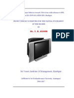 A Study of Consumer Behavior Towards Televisions With Reference To BPL at M/s ESWAR AGENCIES, Hindupur