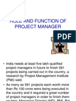 Role and Function of Project Manager