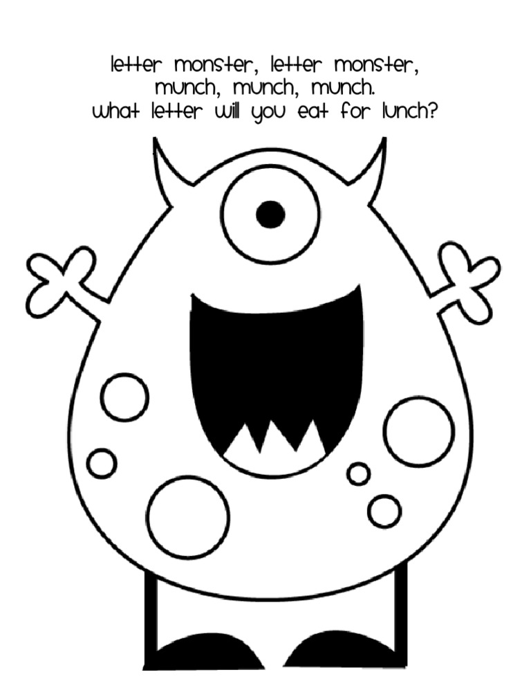 Letter Monster: Fun Lunch Time Rhyme | PDF | General Fiction