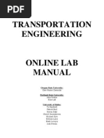 Transportation Engineering - Lab Manual PDF