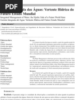 Gestão Integrada das Águas Vertente Hídrica do Futuro Estado Mundial