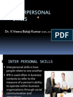 Interpersonal Skills: Dr. V.Veera Balaji Kumar