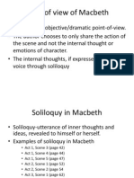 Macbeth Soliloquies and Point of View Analysis