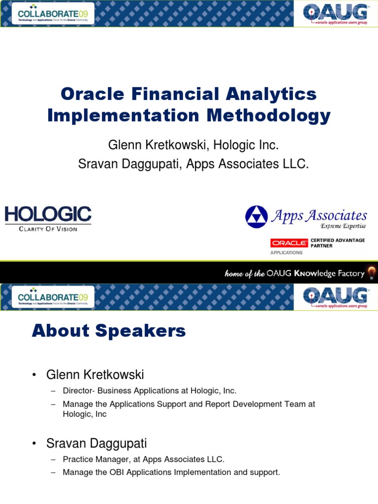 Oracle Financial Analytics Overview | PDF | Working Capital | Balance Sheet