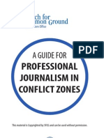 A Guide for Professional Journalism in Conflict Zones