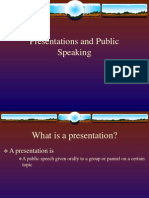 Presentations and Public Speaking