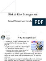 Risk & Risk Management: Project Management Unit, Lecture 7