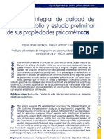 La Escala Integral de Calidad de Vida, Desarrollo y Estudio Preliminar