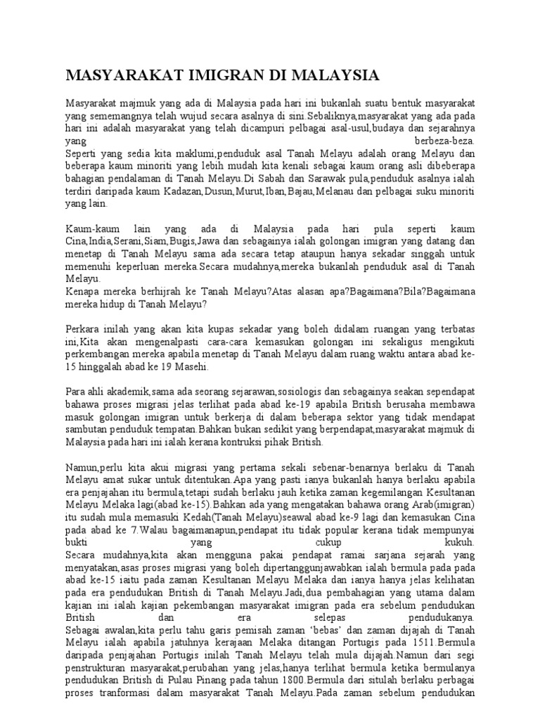 Masyarakat Imigran Di  PDF