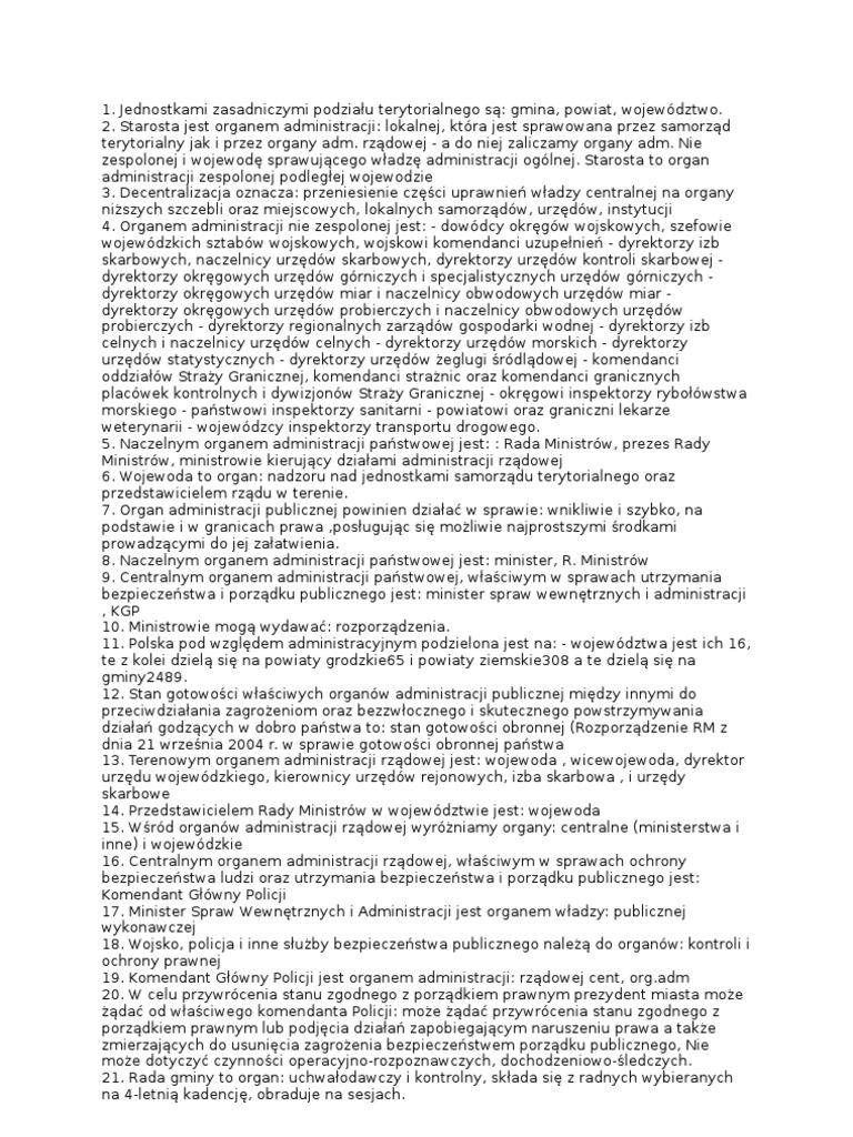Test Wiedzy Do Policji Pytania I Odpowiedzi Pdf